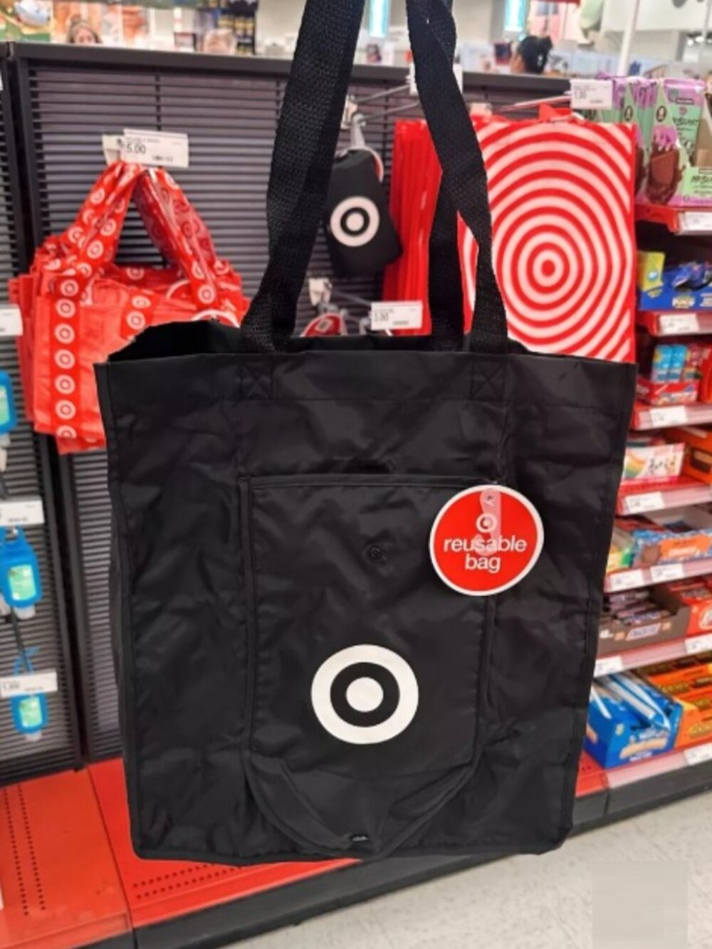 Target NEW Reusable Shopping Bag FOLDABLE Black